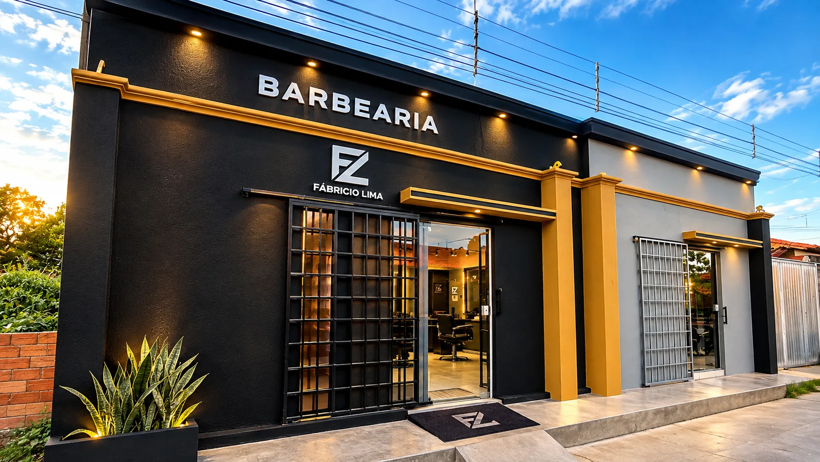 Ambiente da Barbearia Fabrício Lima